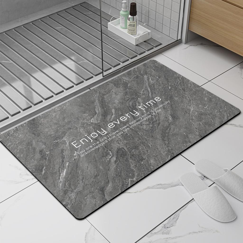 Diatom Printing Bathroom Thickening Mat Bath Non-slip Carpets In Wash Basin Bathtub Side Floor Rug Shower Room Doormat Memory Foam 3D Pad