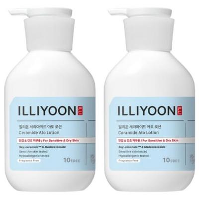 Ceramide Ato Lotion (Fragrance-Free) 350 mL × 2 – Moisturizing Lotion for Sensitive & Dry Skin