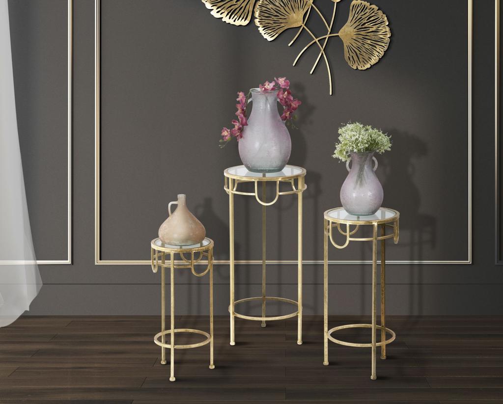 TV-Halter Gold Set 3 Stück cm 33x70 - 28x60 - 23x50