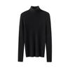 Women's 100% Cashmere High Neck Sweater - Autumn/Winter Rib Knit Base Layer