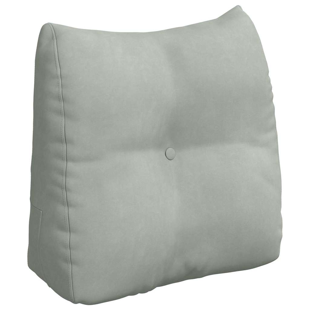Back Cushion Light Grey 45 x 24 x 50 cm Velvet