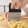 Stainless Steel Crinkle Cutter Manual Wavy Chopper Multifunctional Potato Slicer  Vegetable