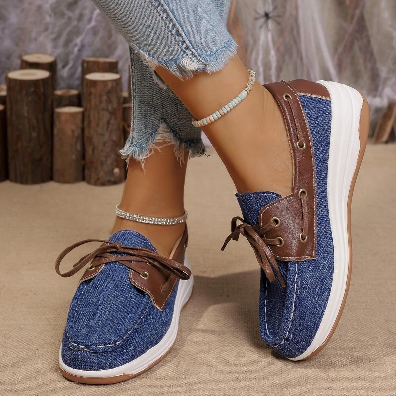 2024 Autumn New Women's Loafers Brand Fashionable Formal Casual High-quality Women's Lace-up Low-cut Flat Shoes