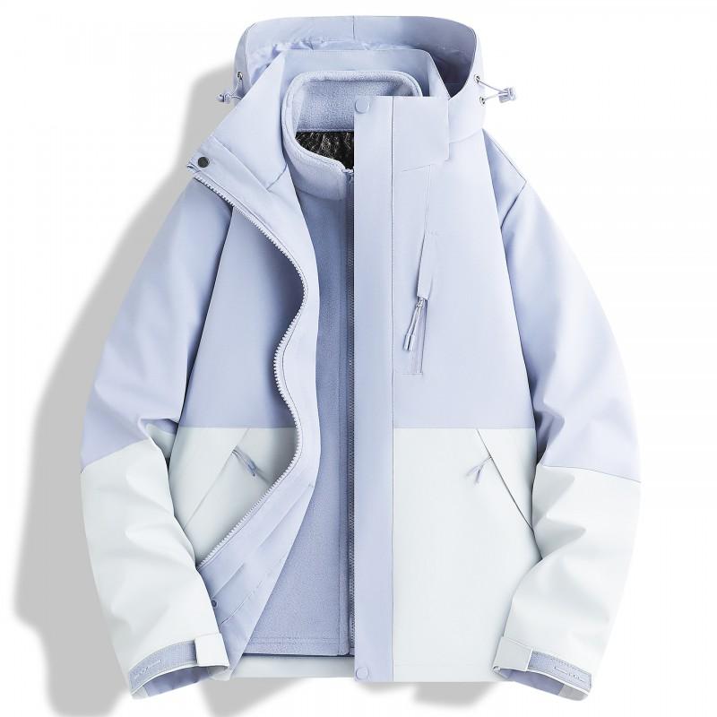 3-in-1 Waterproof Windproof Hiking Jacket With Removable Fleece Liner Men Women Outdoor Camping Trekking Winter Fall