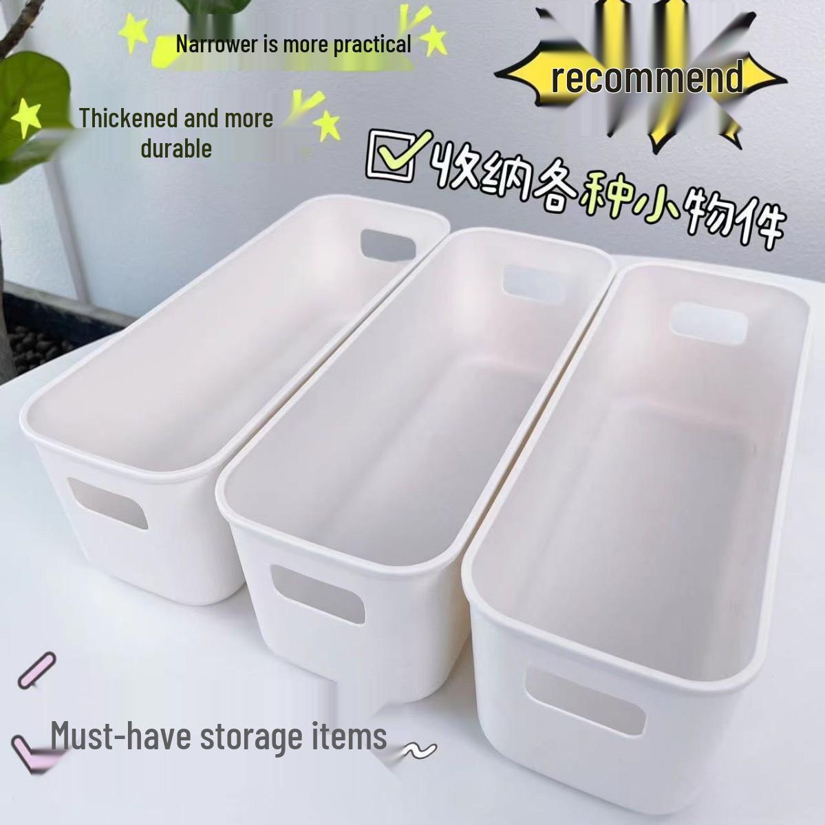 

Rectangular Plastic Drawer Organizer for Kitchen, Cosmetics, Snacks, Sundries, and Socks.