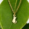 Cat Pendant Necklace Women Girls Stainless Steel Clavicle Chain Choker Jewelry Gift Accessories Party Fashion