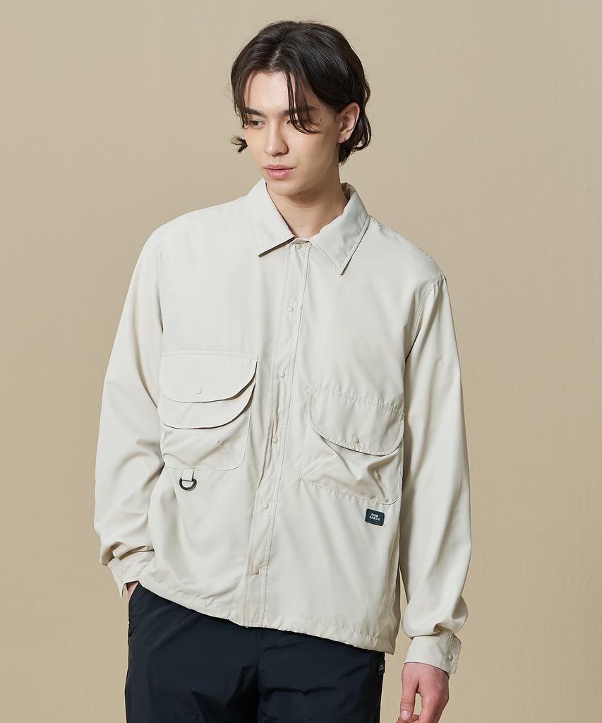 Bbc Earth Utility Pocket Long Sleeve Shirt_Cream