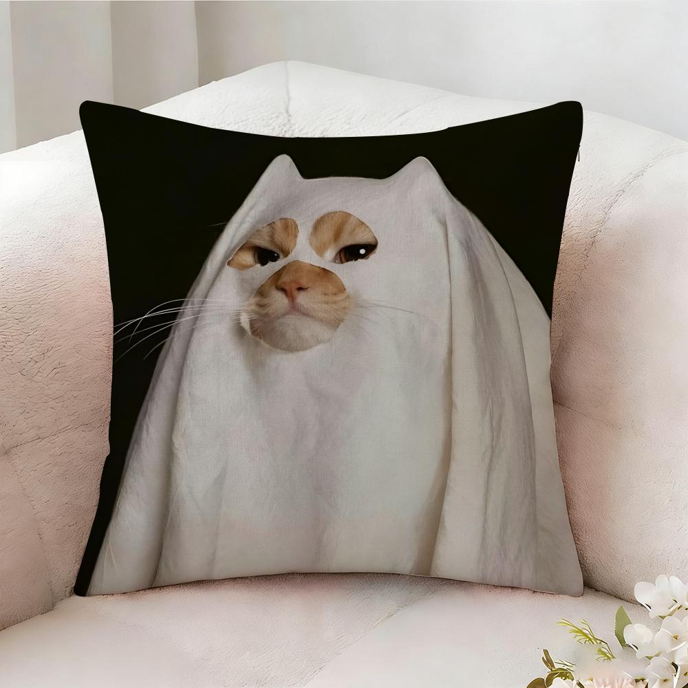Fun Kwaii Cat Anime Pillow Case Pillowcase Doublesided Printed Sofa Cushion Bedroom Headboard Pillow