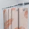 Vintage Coral Palm Leaf Shower Curtain Pink Bath Decoration Waterproof Home Decor 3D Print Bathroom Tissue Background Curtains F