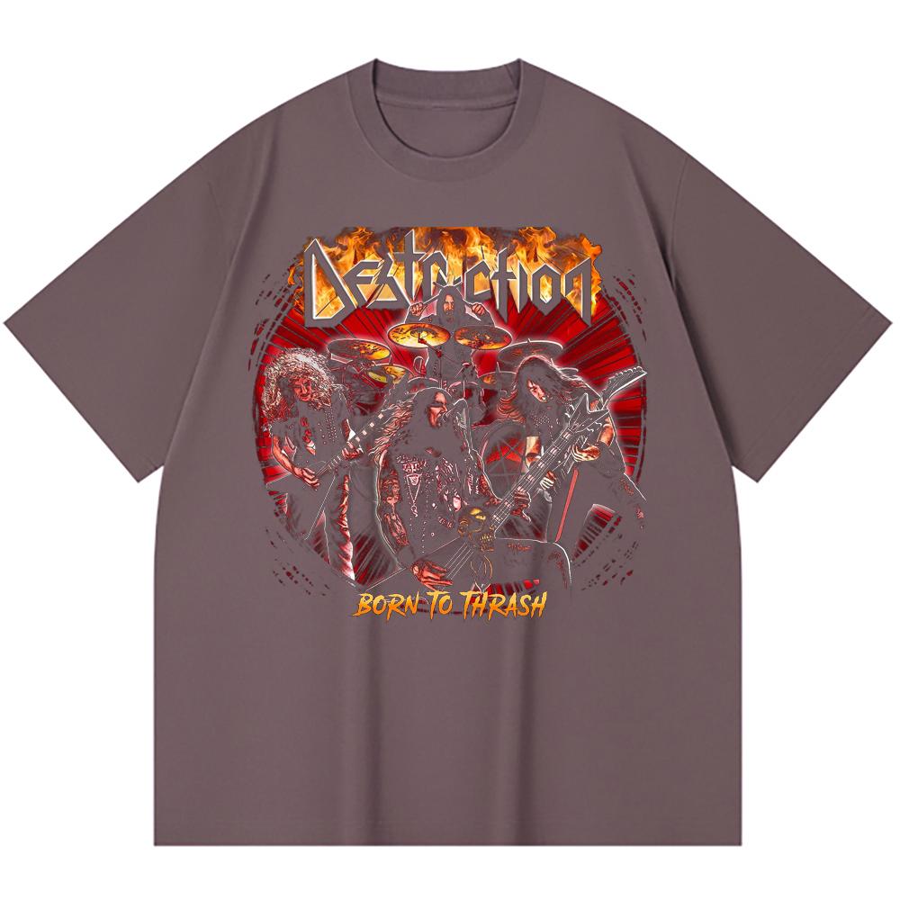 230 Gsm 100% Cotton Heavy Metal T-Shirt Rock Band Popular Music Print Unisex Heavy Cotton T Shirt