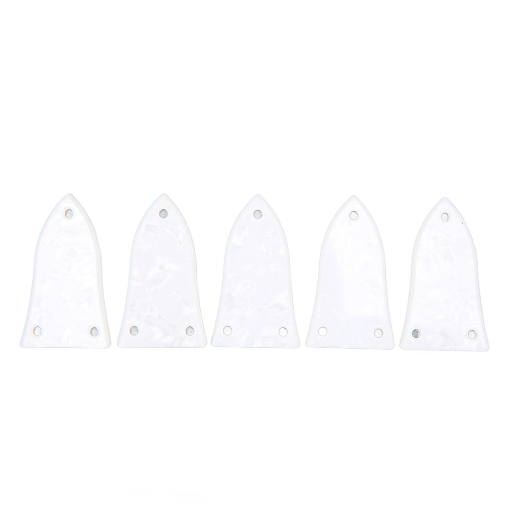 5Pcs White Guitar Truss Rod Cover Set 3 Hole Plastic Electric Guitar Bass Truss Rod Cover Plate Kit