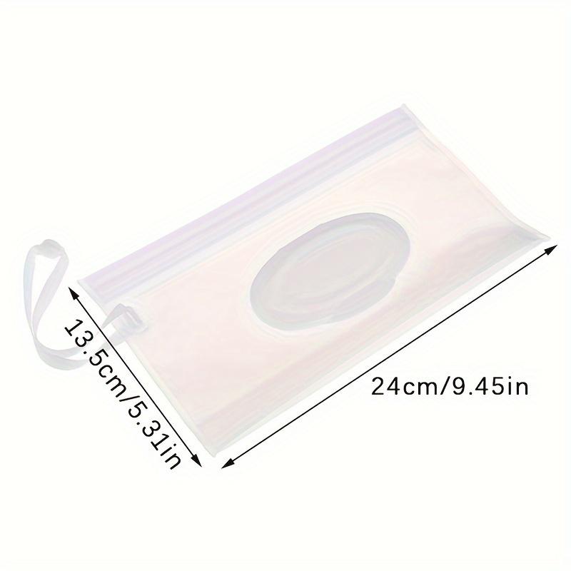 5pcs Portable Wet Wipes Hand-Held Pouch Container for Wet Tissues Lightweight Wet Wipe DispenserTransparent Wet Wipe Bag