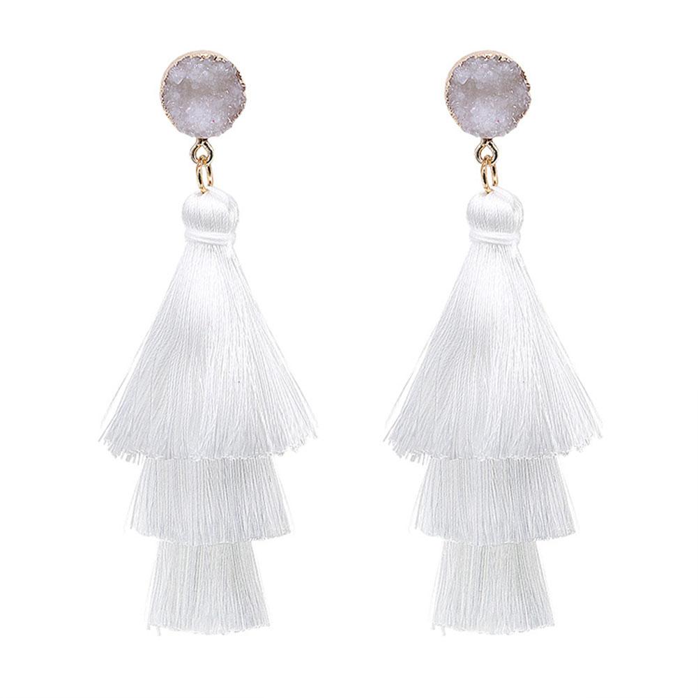 Women Fashion Bohemian Style Earrings Long Tassel Eardrop Dangle Earrings Fashion Jewelry