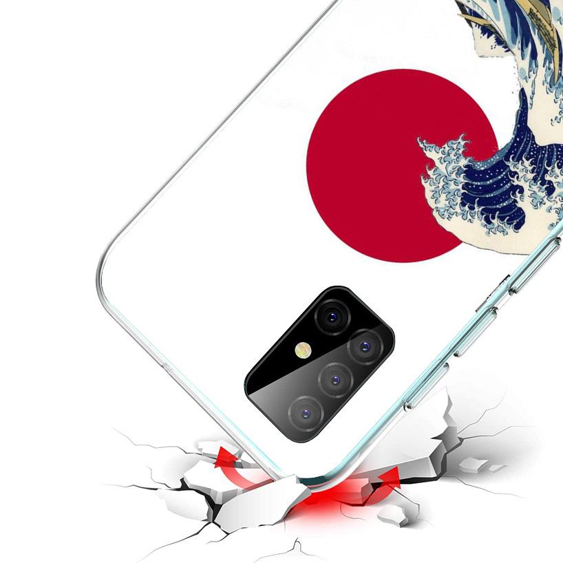 Japanese Style Wave Art Phone Case For Samsung Galaxy A52 A32 A22 A12 A02S A50S A30S A51 A31 AA71 Note 20 Ultra 10 S10 Plus Gala