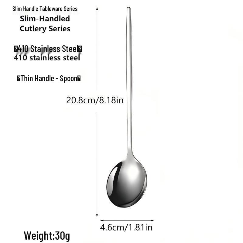 Liang Sheng Korean Style 410 Stainless Steel Spoon and Fork Set - Portable Two-Piece Cutlery Set