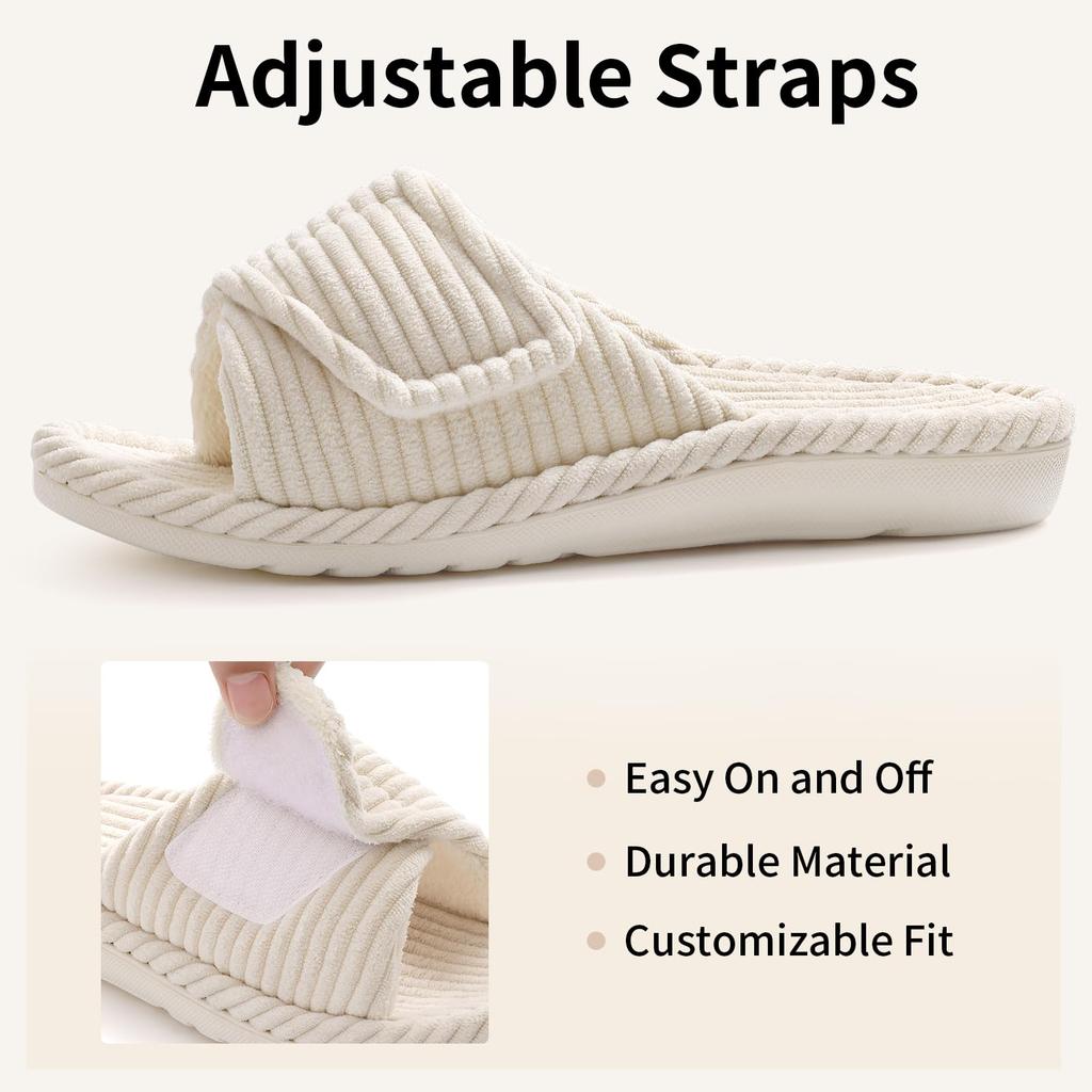 Módní Crestar Dámské chlupaté plyšové pantofle Dámské módní pantofle s otevřenou špičkou Domácí pantofle Podšívka z umělé kožešiny Nazouvací pantofle Vnitřní Protiskluzové Bavlněné pantofle