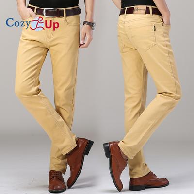 Cozy Up - Pantalones vaqueros para hombre, ajustados, ajustados, elásticos, cónicos