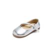 Korean Version of Girls' Leather Shoes Spring and Autumn New Children's Shallow Mouth Single Shoes Foreign Style Little Girl Princess Shoes Girl Bab