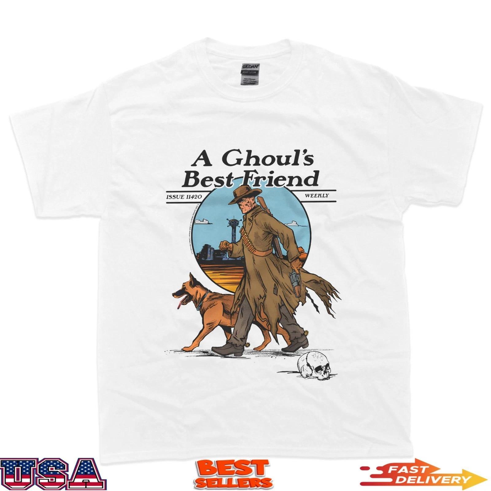 

Fallout A Ghoul S Best Friend Illustrated Magazine Cover Tv T-Shirt L