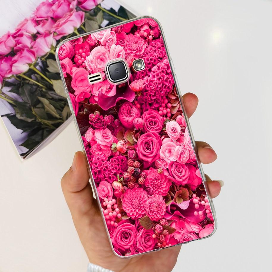For Samsung J1 2016 Case SM-J120F Cover Fashion Marble Flower Soft Silicone Phone Cover For Samsung J1 Mini J105F J 1 2016 Funda
