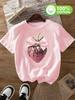 Sweet Strawberry Unisexs 100 Cotton Print Tshirt Fashion Crew Neck Short Sleeve Top Vintage Shirt Graphic T Shirts