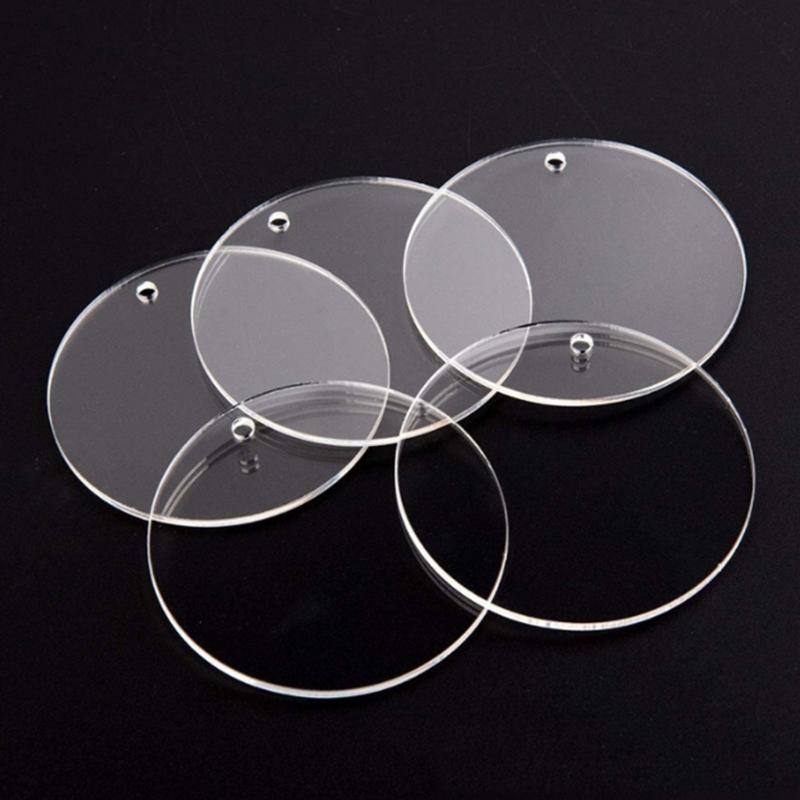 Acrylic Keychain Blanks 50Pcs/100Pcs Round Shape Keychain Blanks Bulk for DIY Keychain Crafting and Vinyl Projects