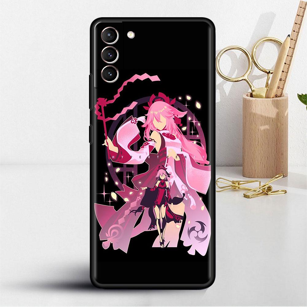 Case For Samsung Galaxy S20 S22 Ultra S21 FE S10 S9 Plus Note 20 10 Lite 9 Soft Phone Cover Shell Anime Genshin Impact Cool