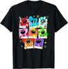 Poppy Playtime Kleurrijke Polaroid Lachende Beestjes Groepsfoto T-shirt