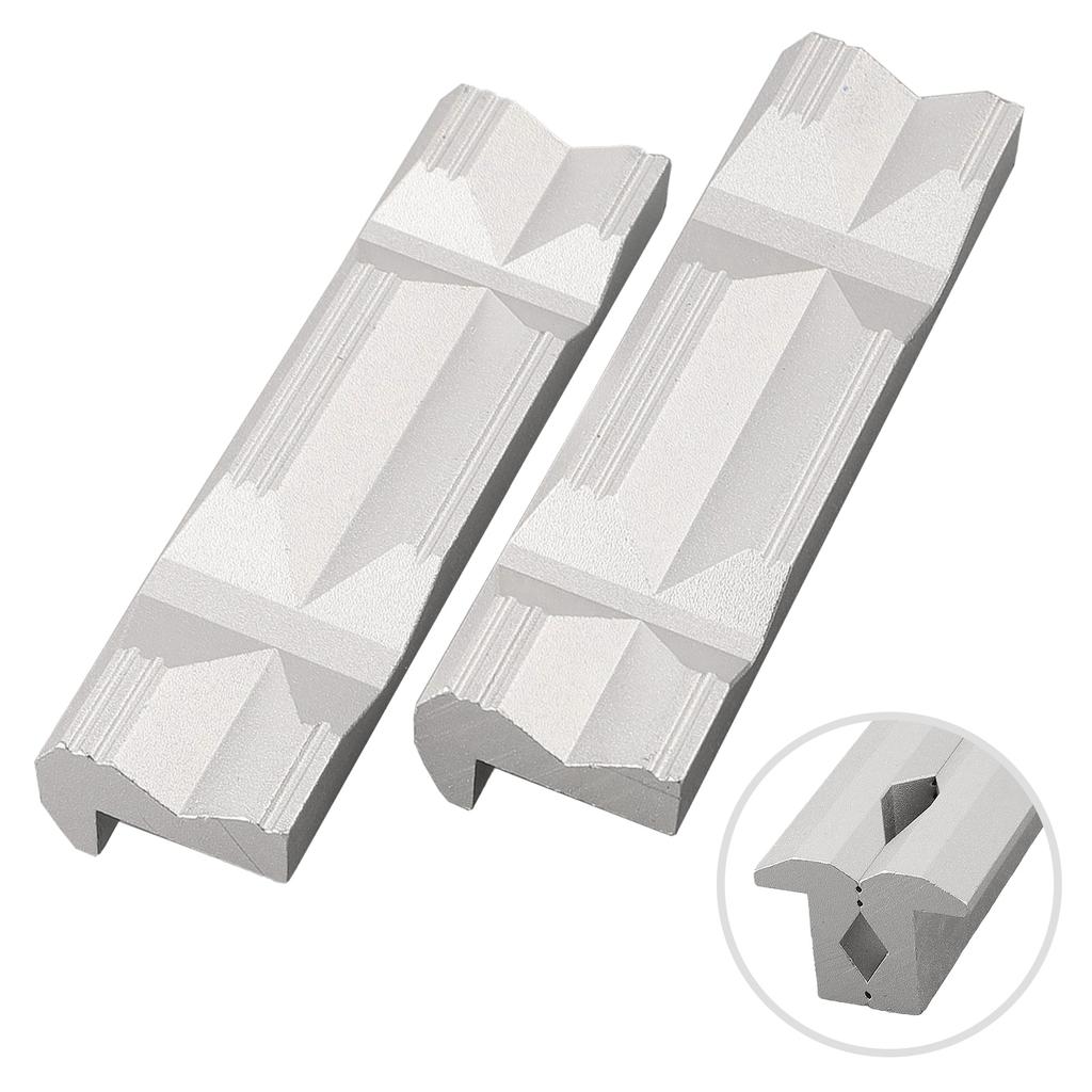1pair CNC Milling Steels Vise Hard Jaw Fixture V-Type Jaw Aluminum Alloy 4" Or 8" V-clip 4 / 5/ 6 /8 Inch Vise Jaws Parts