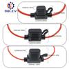Waterproof 32V Mini Small Medium Auto Fuse Holder 18/1614/12/10AWG and Car Blade Fuse 2A 3A 5A 7.5A 10A 15A 20A 25A 30A 35A 40A