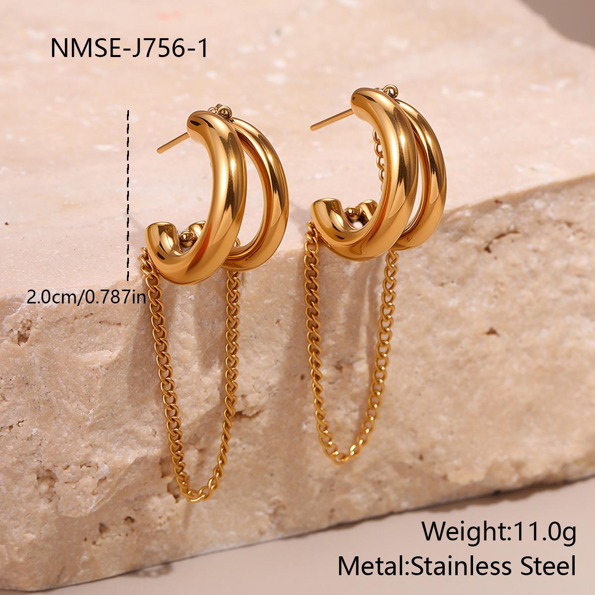 GEMCHIC Women s Fashion Tassel Geometric Stainless Steel Earrings Gold/Silver/Two-Tone Design Trendy Drop Earrings