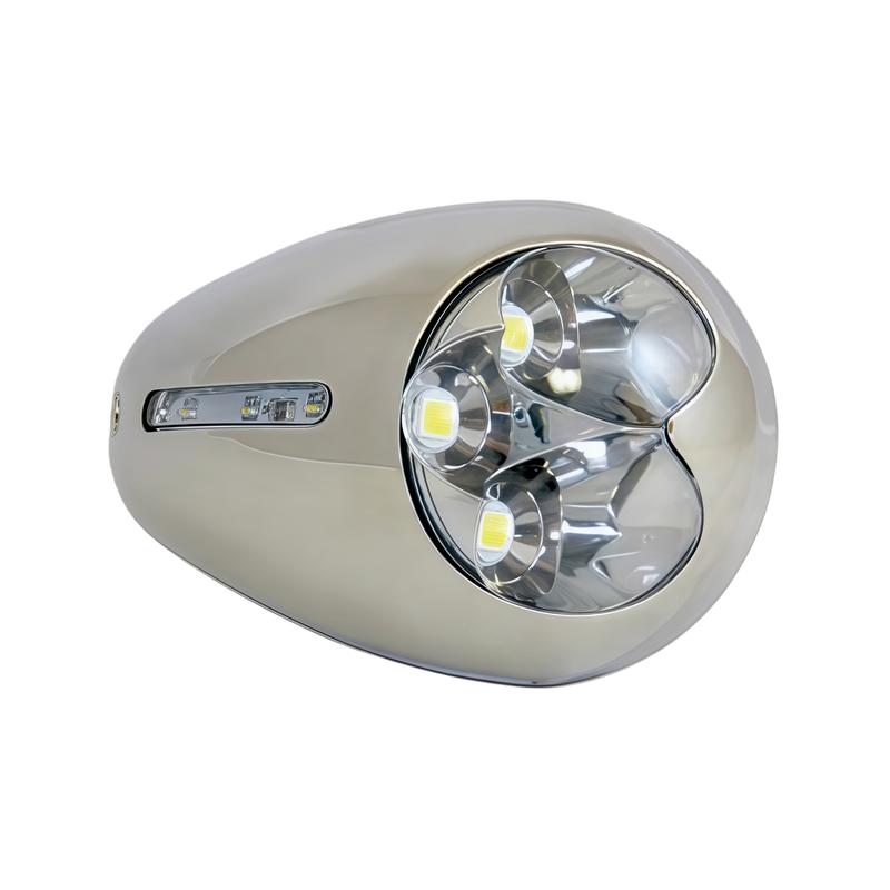 Yacht LED Bow Light Waterproof Nautical Light Sidelight Searchlight Boat Accessories 12V 316 Stainless Steel 3.5W 315LM Headlight 1PC