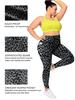 Plus Size Yoga Pants with Leopard Print High-waisted Sexy Running Sports Tight-fitting Pants for Women with Butt-lifting Sweat-wicking Base Layers.