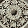 40CM high-end Europese massief houten snijwerk cirkelvormige sticker plafond achtergrondwand massief hout decoratieve bloemen europa