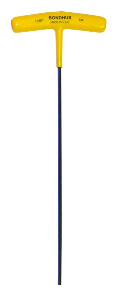 BONDHUS Hex 229mm Overall Shaft Handle Black Oxide 15307 9HT1/8 T-Handle, Length, 1/8-Inch [Overall Length 229mm, Length 214mm, Length 79mm],