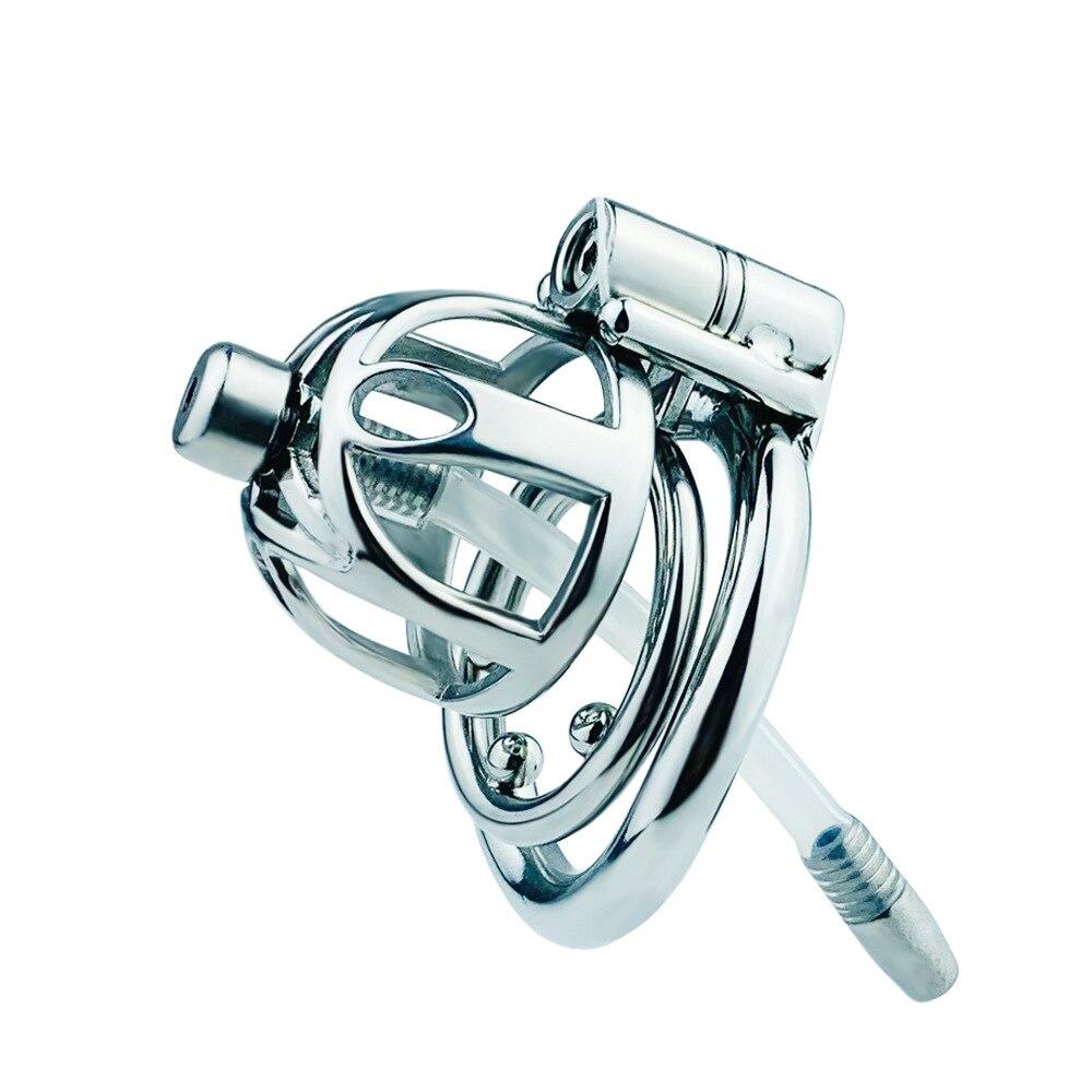 Men's Short Metal CB Lock Chastity Lock Lock Chastity Device   Sex Toys Slave Femdom BDSM Stainless Steel