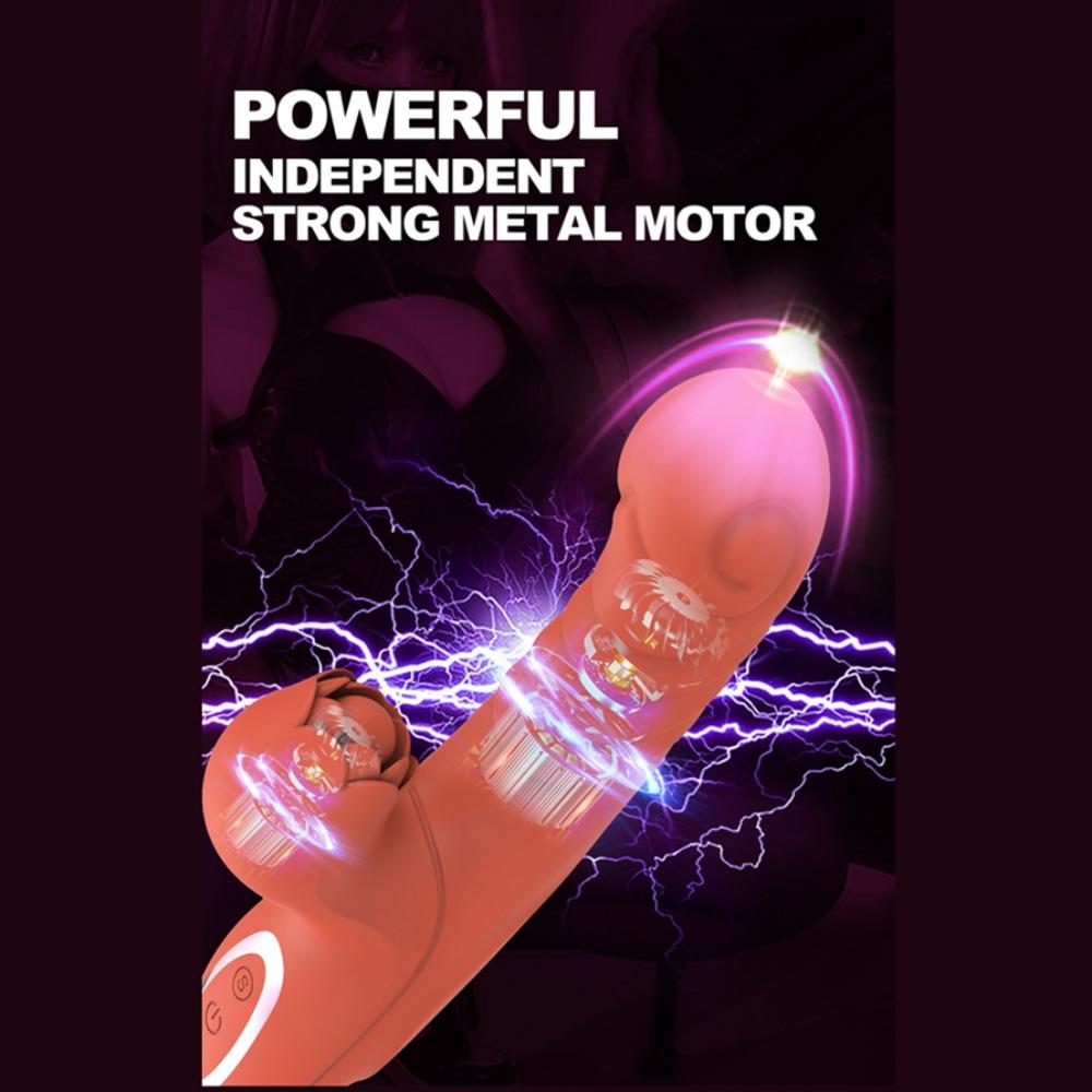 1pcs Thrusting Vibrator Sex Toy for 3 In 1 Thrusting Dildo Clitoral Stimulator G Spot Vibrator Adult Toy with 7 Thrusting 5 Tapping 10 Vibrating Modes