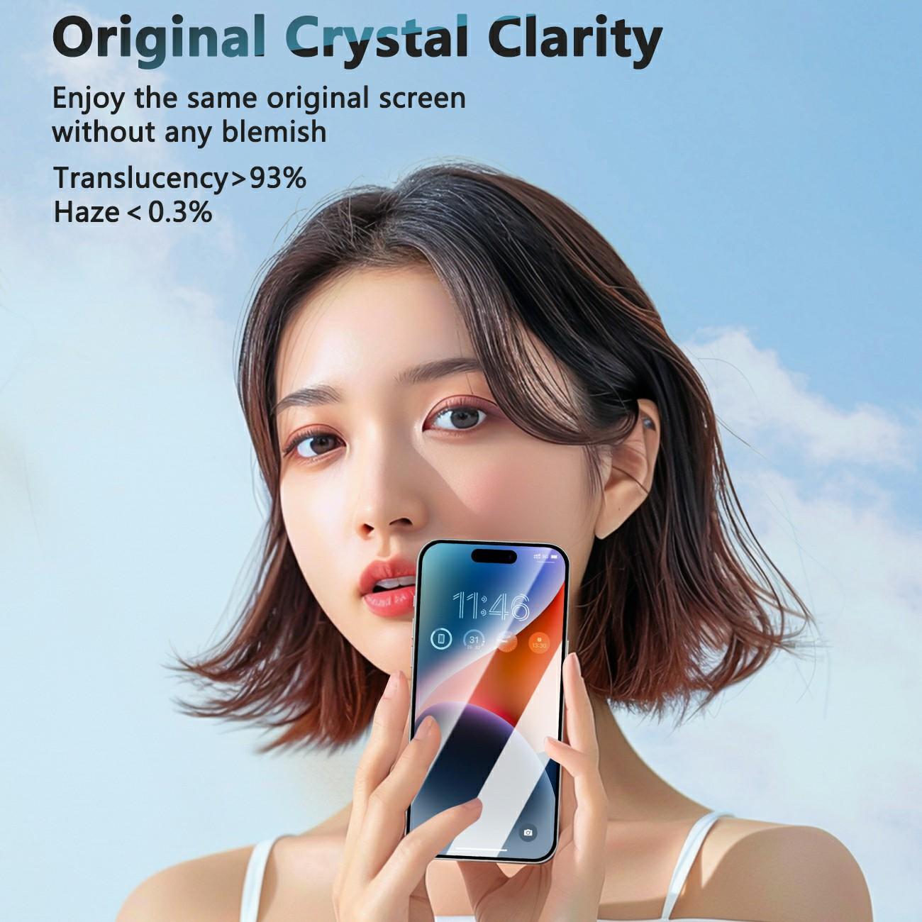 

JOYROOM JR-MLG0287 For iPhone 16 Pro Max Anti-Blue-Ray Full Screen Protector 2.5D Silk Printing Film As Shown A