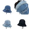 Sweet Face Covering Bow Hat Smiling Face Revealing Face Small Basin Hat Breathable Sun Protection Cowboy Fisherman Hat Summer