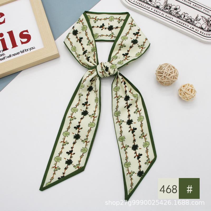 

«Шелковая цветочная повязка для волос и лента для шарфа на сумку»