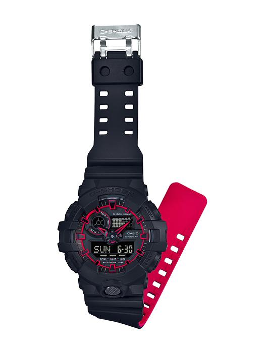 Casio Men's Resin 200M Water Resistant Analog Shock Resistant Quartz Watch GA-700SE-1A4