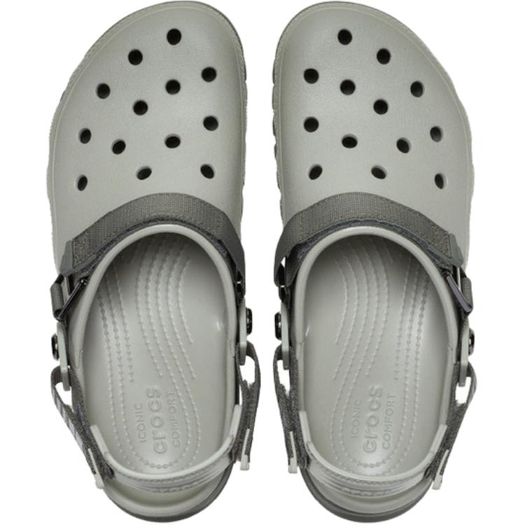 Crocs Duet Max II EVA Bequeme Vielseitige Clogs Unisex Clogs Grau-Oliv 214215-3N4