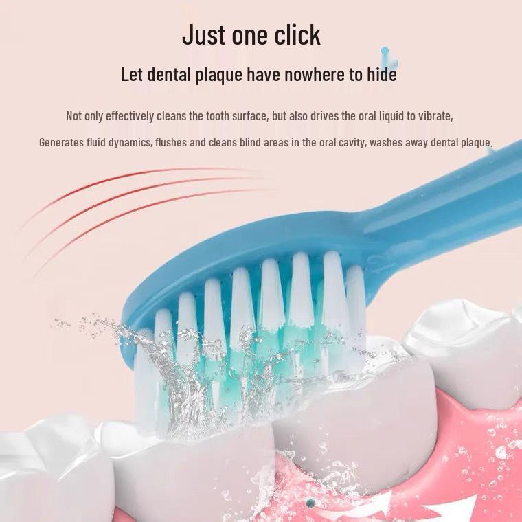 Cartoon-Themed IP7 Waterproof Kids' Sonic Electric Toothbrush with Soft U-Shaped Bristles