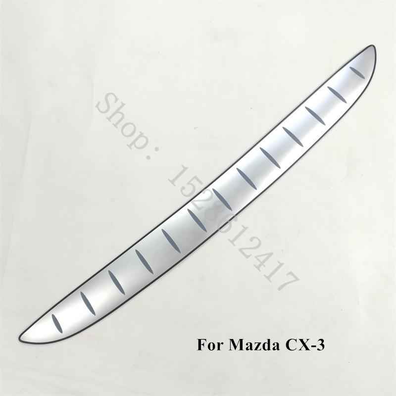For Mazda CX-3 CX 3 2017 2018~2024 accessories Rear Door Bumper Protector sill plate Protector Sill Rear boot guard Trim
