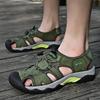 Summer Men's Sandals Classic Genuine Leather Sandals Fashion Outdoor Hiking Shoes Light  Breathable Non-slip Sneakers 38-48