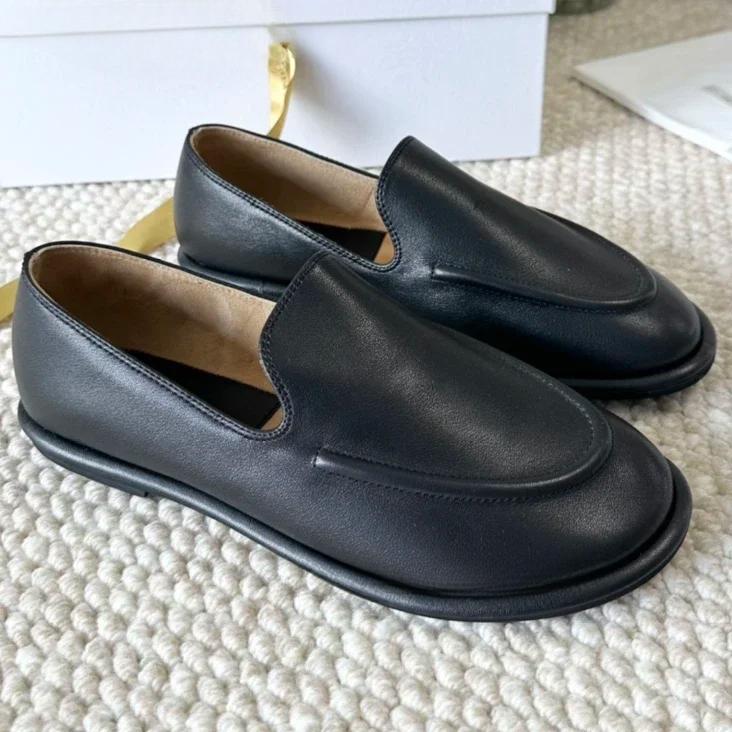 Size  Women Flats Loafers Real Leather Ins Fashion Low Heels Shoes  Casual Daily Office Lady Mary Jane Comfort Dress