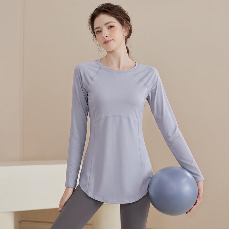 Top da Yoga e Fitness da Donna a Manica Lunga Slim-Fit