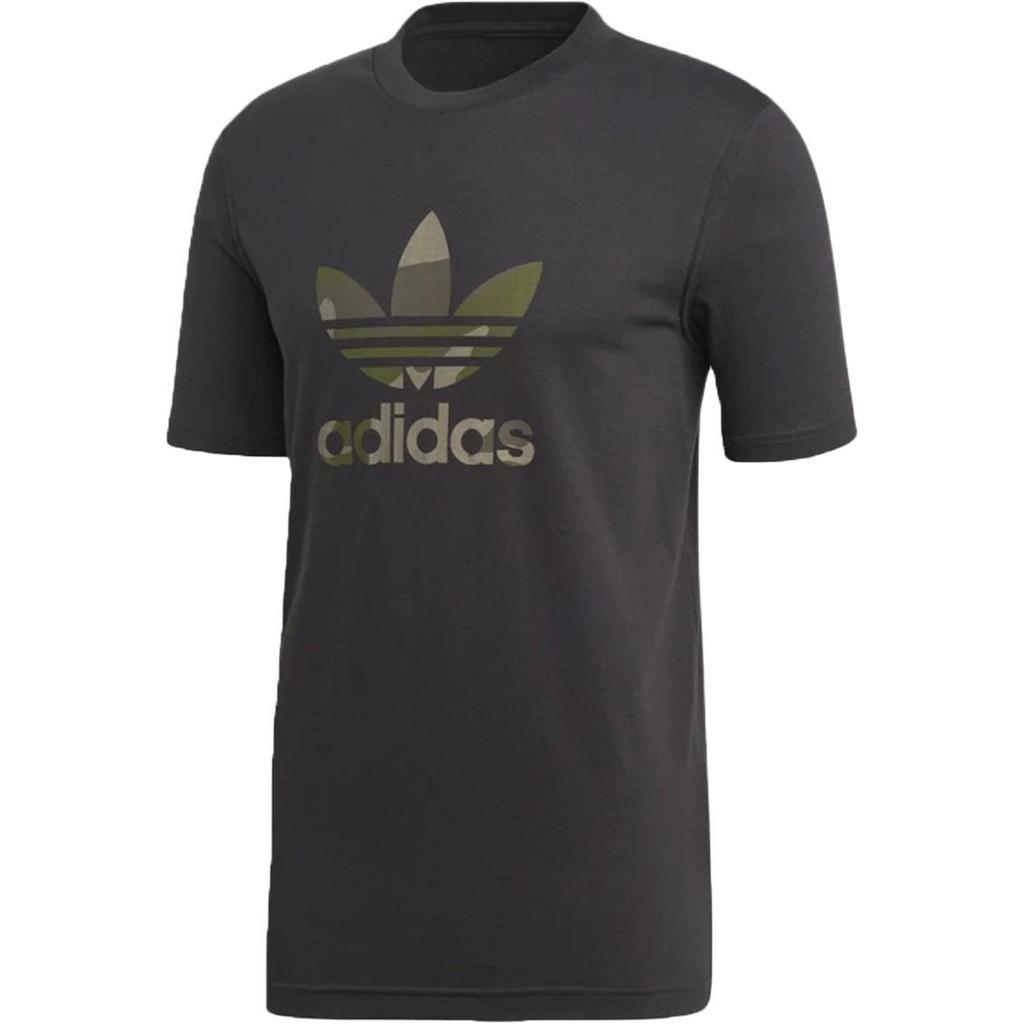 Adidas Originals Camouflage Logo Short Sleeve T-Shirt Men Tops Graphite-Black DX3674