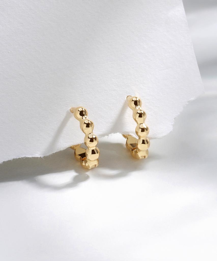 Mcel 14K Winsome Bubble Ring Earrings