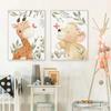 Cute Giraffe Elephant Lion Zebra Jungle Animals Wall Art Canvas Painting Nordic Posters and Prints Pictures for Kids Room Decor